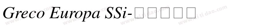 Greco Europa SSi字体转换